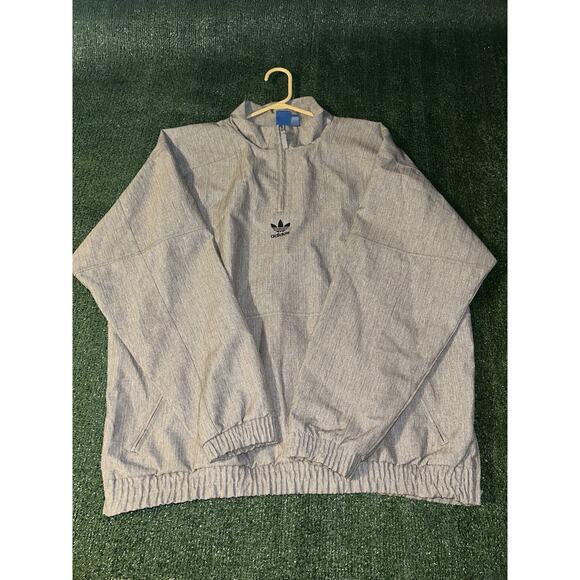 Adidas Windbreaker Mens XL casual Quarter Zip Jacket - Picture 1 of 7